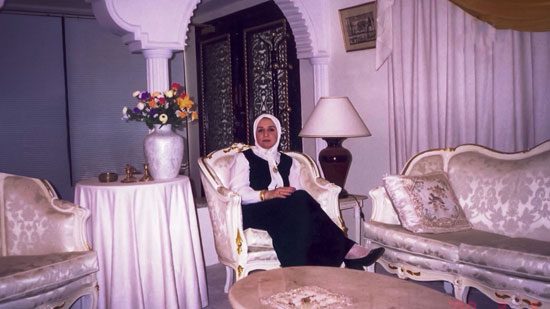 Mrs Entissar Amer during earlier stages of life