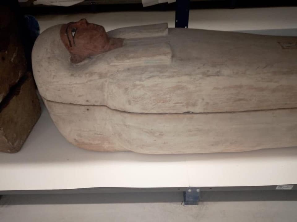 One of the royal sarcophaguses transferred to the NMEC - Egyptian Min. of Tourism & Antiquities