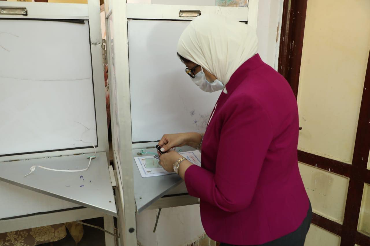 Health minister voting in Senate Elections 2020 
