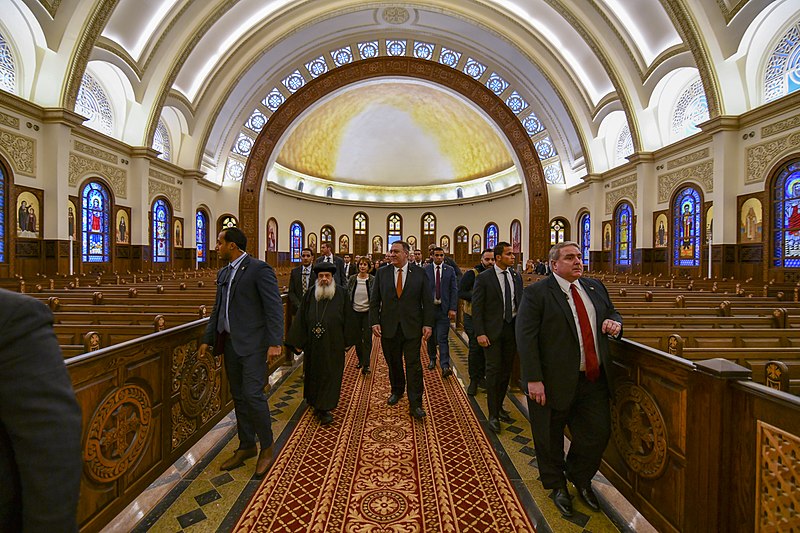 FILE - Secretary Pompeo Visits the Cathedral of the Nativity in Cairo, Egypt - US Department of State
