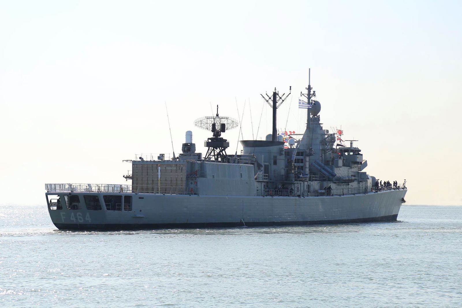 Greek frigate taking part in exercises with the Egyptian Navy in October 2021, Press Photo