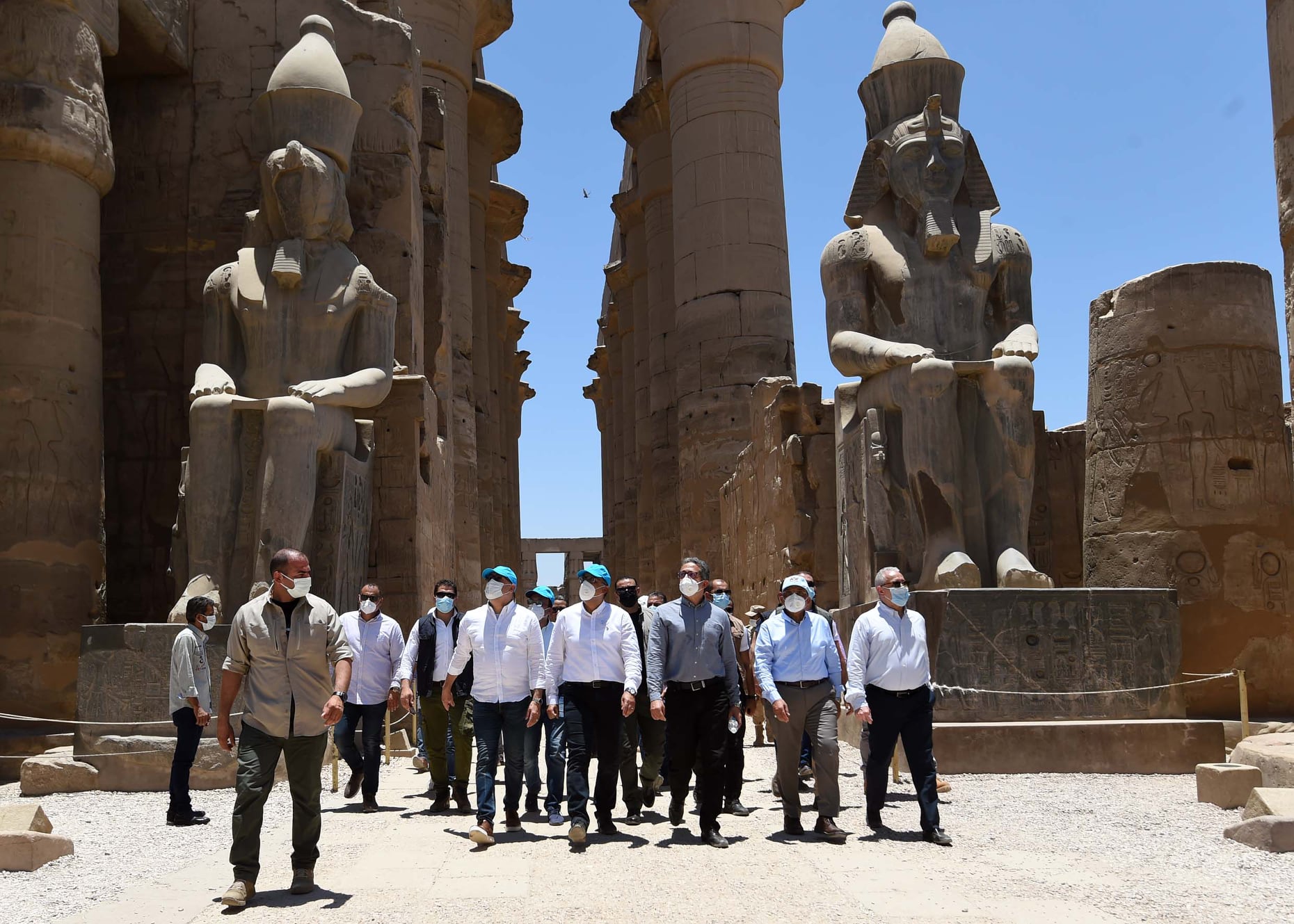 Part of the inspection tour - Min. of Tourism & Antiquities