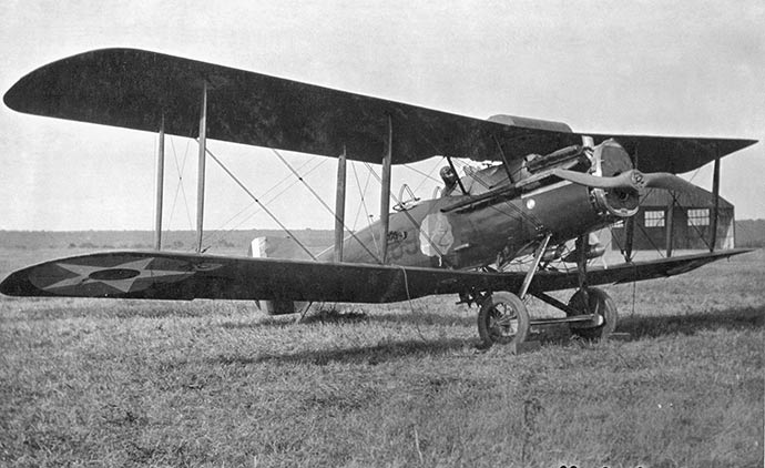 British Bristol F2 Fighter in a field in Texas 1921 Credit United States Army Air Service  Commons