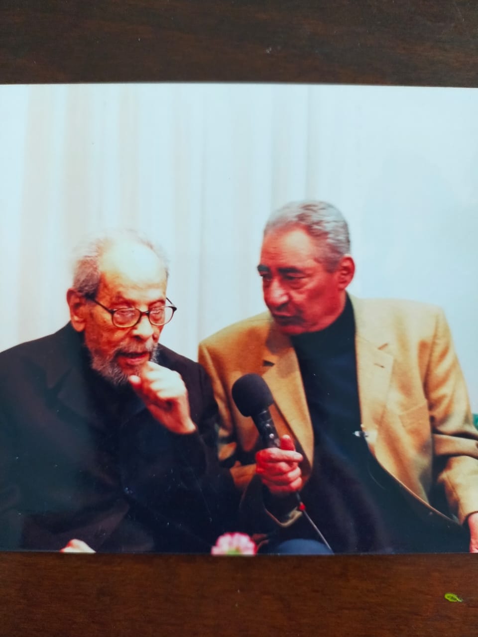 Abnudi with Nobel prize winner Naguib Mahfouz