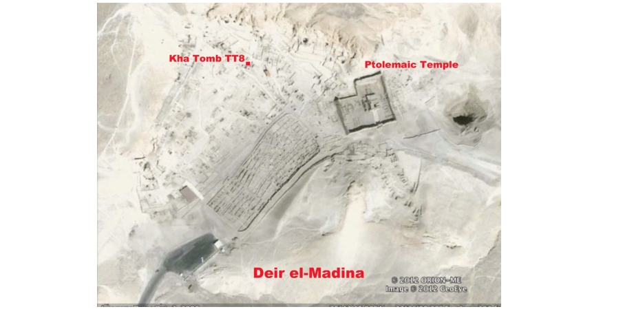 Location of Kha and Merit Tomb