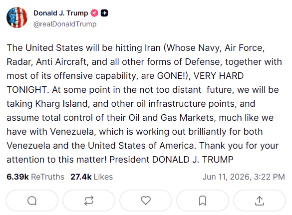 Trump Truth post Trump Truth post