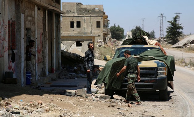 Free Syrian Army fighters are seen in Quneitra, Syria July 8, 2017. REUTERS/Alaa al-Faqir