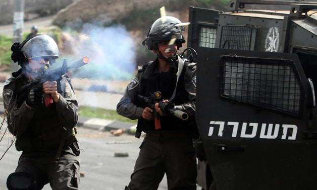 An Israeli border policeman - press photo