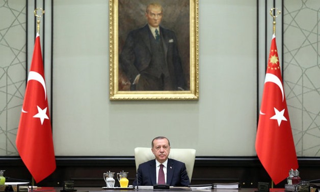 Turkish President Tayyip Erdogan chairs a National Security Council meeting in Ankara, Turkey, July 17, 2017. (Reuters)
