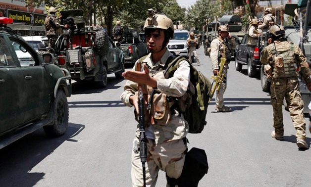 Afghan security forces arrive during gun fire at the site of an attack in Kabul, Afghanistan July 31, 2017. REUTERS/Mohammad Ismail

