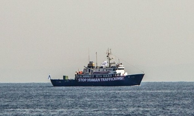 © AFP | While a Spanish vessel with Libyan migrants aboard was denied entry to Italy or Malta, the C-Star chartered by far-right activists opposed to migrants was moored off Tunisia as fishermen and a powerful union prevented them from loading supplies
