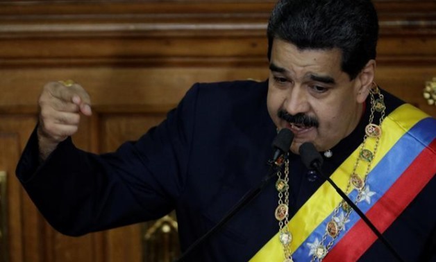 Venezuela's Presidente Nicolas Maduro gestures as he speaks during a session of the National Constituent Assembly at Palacio Federal Legislativo in Caracas - Reuters