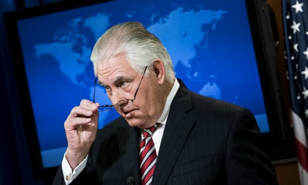 © Brendan Smialowski / AFP | US Secretary of State Rex Tillerson speaks during a briefing at the Department of State on August 22, 2017 in Washington, DC.
