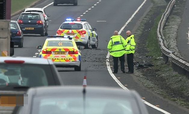 Scene of a crash on the A69 - Reuters
