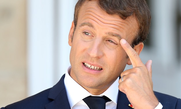 French President Emmanuel Macron reacts during a joint news conference with Bulgarian Prime Minister Boyko Borissov at Euxinograd residence, near Varna, Bulgaria, August 25, 2017. REUTERS/Stoyan Nenov