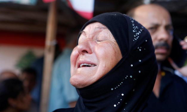 A relative of Lebanese soldiers, who were captured by Islamist militants reacts in Beirut, Lebanon August 27, 2017. REUTERS/ Mohamed Azakir