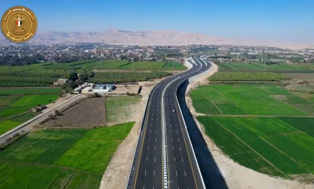 President Abdel Fattah El-Sisi inaugurates a series of major development projects in the South Valley region, including expansive road networks – Presidency/still image