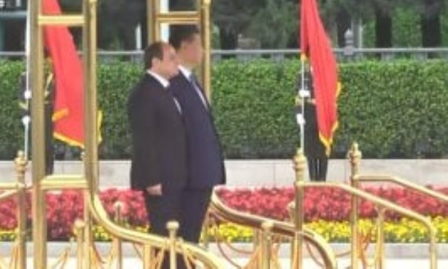 Official Welcome Ceremony for President Sisi at the Presidential Palace in China