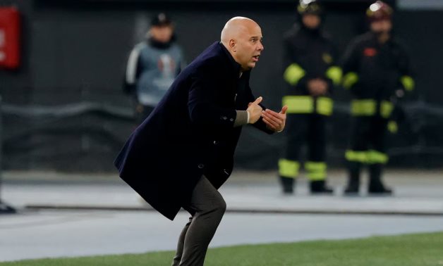 Feyenoord coach Arne Slot reacts REUTERS/Ciro De Luca