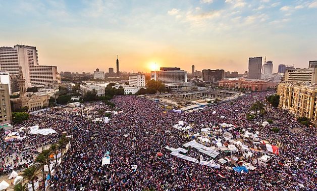 Thousands of Egyptians gather in Tahrir Square during the June 30 Revolution, 2013. Wikimedia Commons/Wael Mostafa