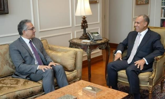 Foreign Minister Badr Abdel-Aty meets with Khaled Anany