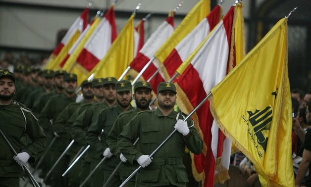 A file photo of Hezbollah fighters