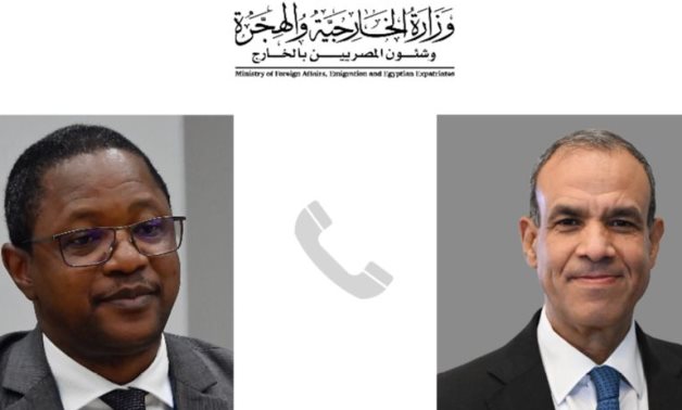 Egyptian Minister of Foreign Affairs, Immigration, and Egyptian Expatriates Affairs Badr Abdelatty spoke with Mr. Karamoko Jean Marie Traore, Minister of Foreign Affairs,of Burkina Faso