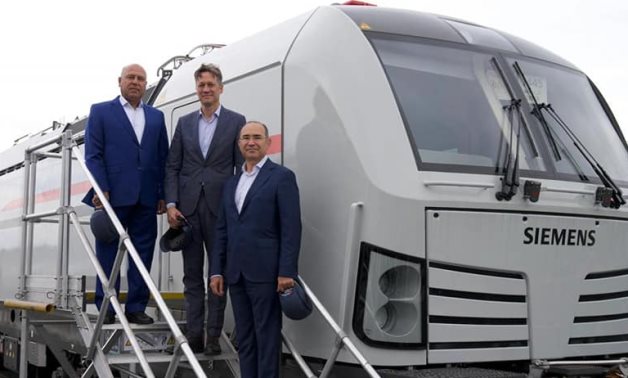 Minister of Transport Kamel al-Wazir led this week a delegation to Germany to inspect the testing of the units of the high-speed electric train to be delivered to Egypt starting October- press photo