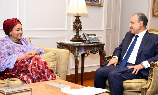 Egyptian Minister of Foreign Affairs, Emigration Badr Abdelatty, received on Sunday, August 18, Deputy Secretary-General of the United Nations, Amina Mohammed on August 18, 2024- press photo