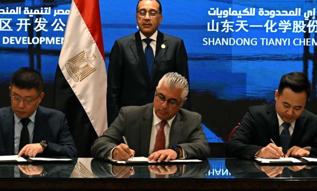 Egyptian Prime Minister Moustafa Madbouly witnessed the signing of a $110 million investment contract on the sidelines of the Forum on China–Africa Cooperation in Beijing.-press photo