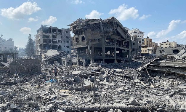 A photo showing destruction in Gaza due to the Israeli war - File/WAFA