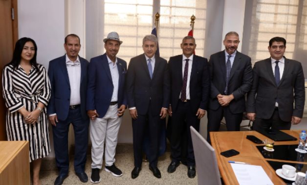 Egyptian Minister of Tourism and Antiquities Sherif Fathy's meeting Saturday with Sheikh Abdul Mohsen Al Hokair, owner and chairman of Abdul Mohsen Al Hokair Holding Group