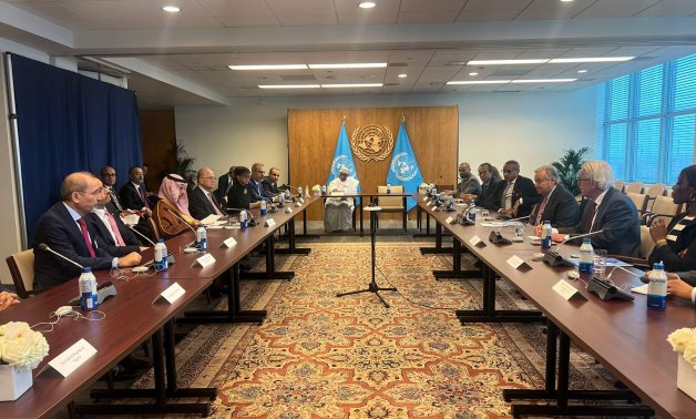 Foreign ministers of several Arab and Islamic countries meet with UN Secretary General Antonio Guterres during the 79th session of the UN General Assembly – Egypt’s MFA