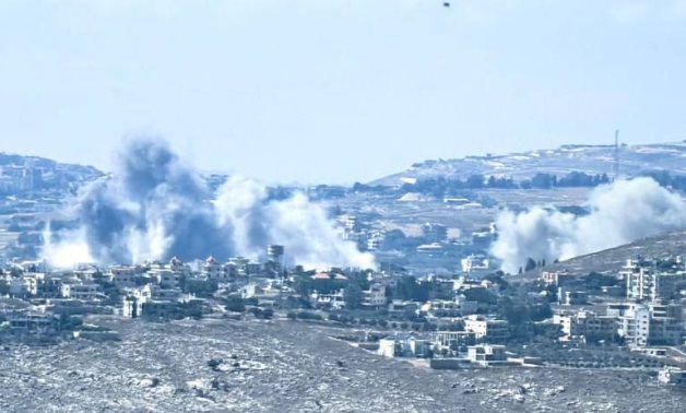 Israel shells villages in Southern Lebanon- the photo taken from Palestinian journalists' Telegram channels