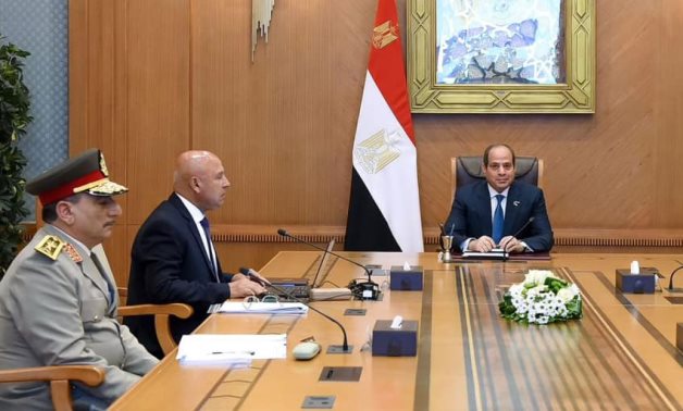 President El-Sisi Holds Meeting to Review Industrial and Urban Development Status with concerned ministers- press photo