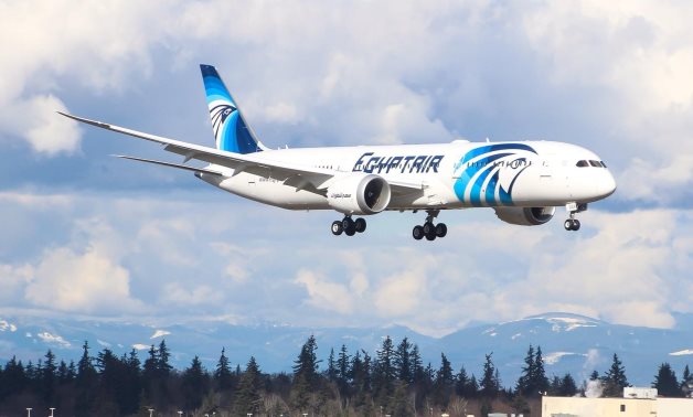 An EgyptAir plane landing - File/EgyptAir