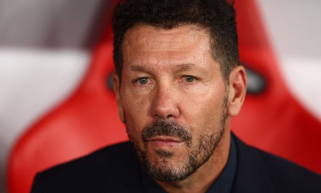 Atletico Madrid coach Diego Simeone before the match REUTERS/Pedro Nunes 