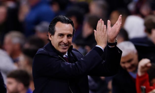 Aston Villa manager Unai Emery celebrates after the match Action Images via Reuters/Andrew Couldridge 