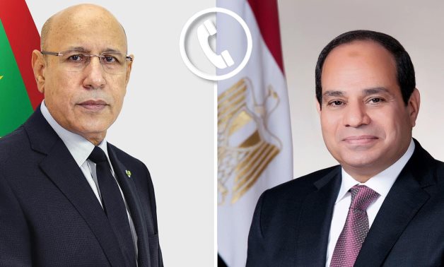 President Sisi received a phone call from Mauritanian President Mohamed Ould Cheikh Al- Ghazouani