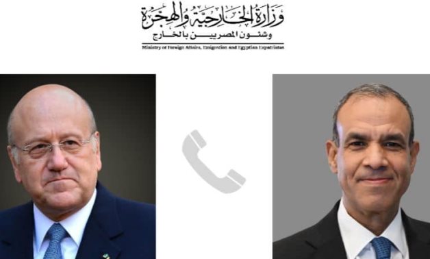 Egyptian Minister of Foreign Affairs and Immigration Badr Abdelatty made a phone call to Lebanese Prime Minister Najib Mikati