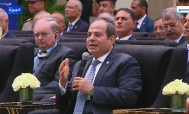 Sisi during inauguration of Upper Egypt train station 