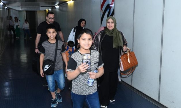 Egyptians expats returned from Lebanon on board of an EgyptAir flight on October 17, 2024- press photo