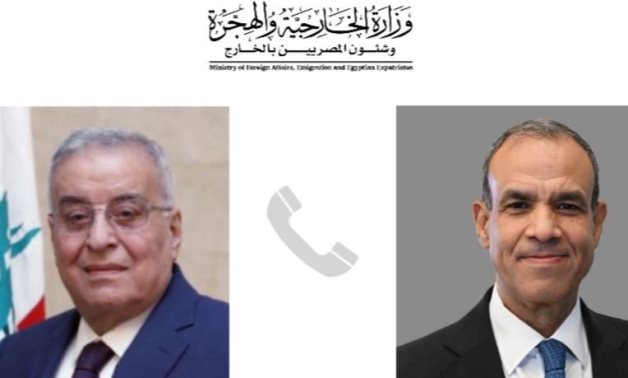 Egyptian Minister of Foreign Affairs and Immigration Badr Abdelatty received a phone call today, October 18, from his Lebanese counterpart Abdullah Bou Habib.- press photo