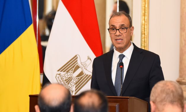 Egyptian Minister of Foreign Affairs and Immigration Badr Abdelatty during a meeting with Romanian counterpart Luminița Odobescu in Cairo- press photo