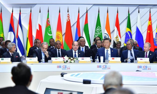 President Sisi takes part in the BRICS Plus Summit in Kazan, alongside world leaders, 24 October 2024 - Egyptian Presidency