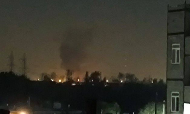 A photo from Tehran showing an israeli attack- photo from Palestinian telegram channel On October 26, 2024