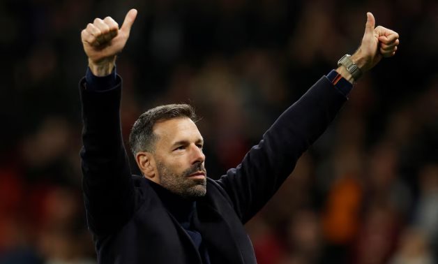 Manchester United interim manager Ruud van Nistelrooy celebrates after the match Action Images via Reuters/Jason Cairnduff/File Photo