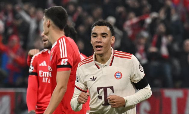 Bayern Munich's Jamal Musiala celebrates scoring their first goal REUTERS/Angelika Warmuth