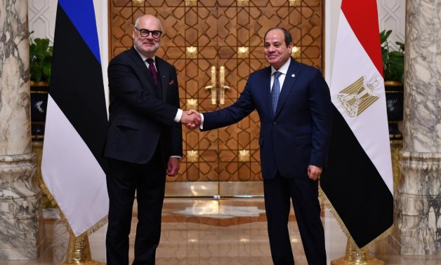 Egyptian President Abdel Fattah El-Sisi meets Estonian President Alar Karis in Cairo, November 6, 2024 – Egyptian Presidency