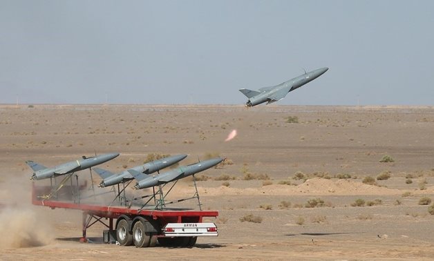 A file photo shows Iranian drones - Mostafa Tehrani